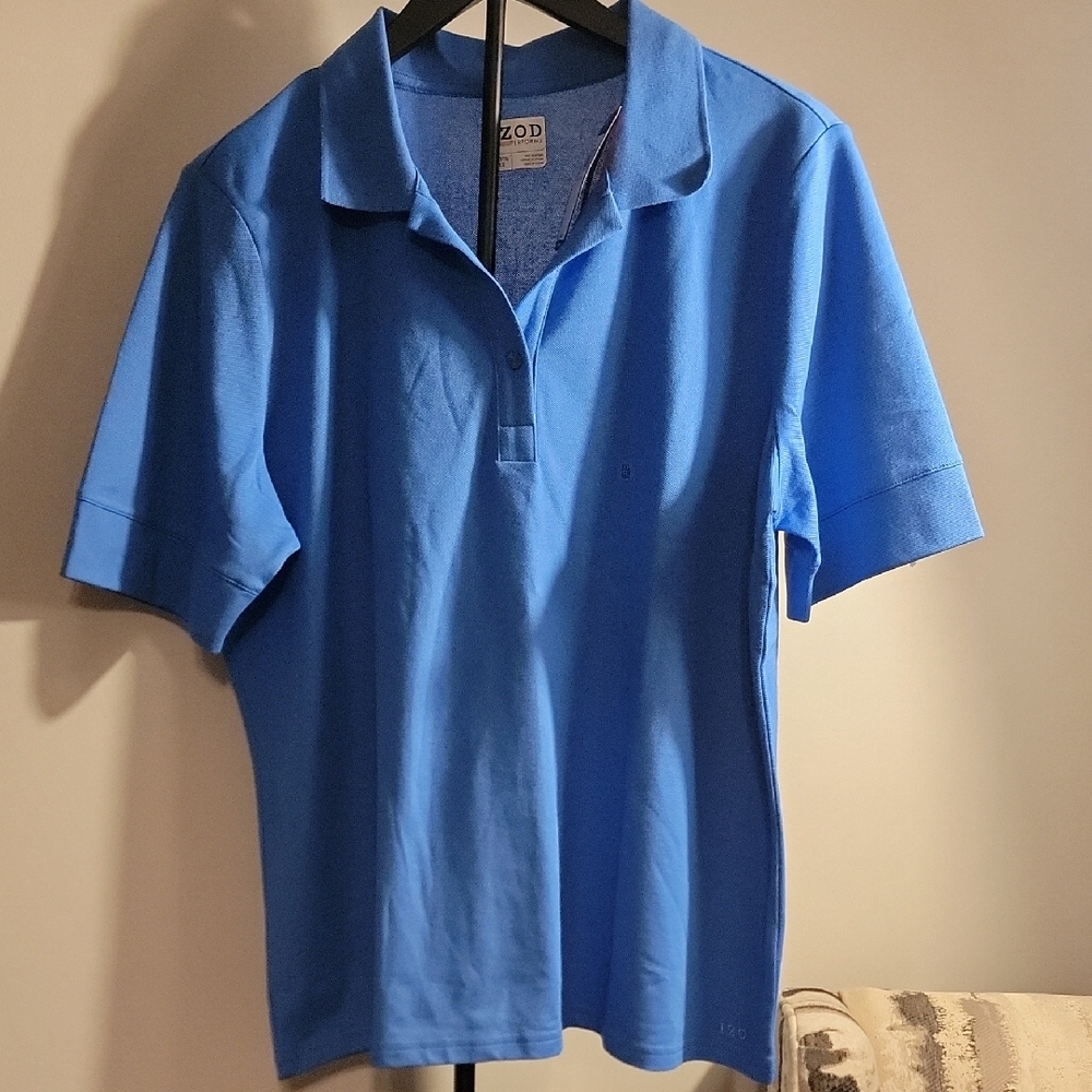 Izod Classic Blue Polo Shirt for Women XXL